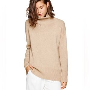 Aritzia Babaton Wool Cashmere Turtleneck Brown Size Large